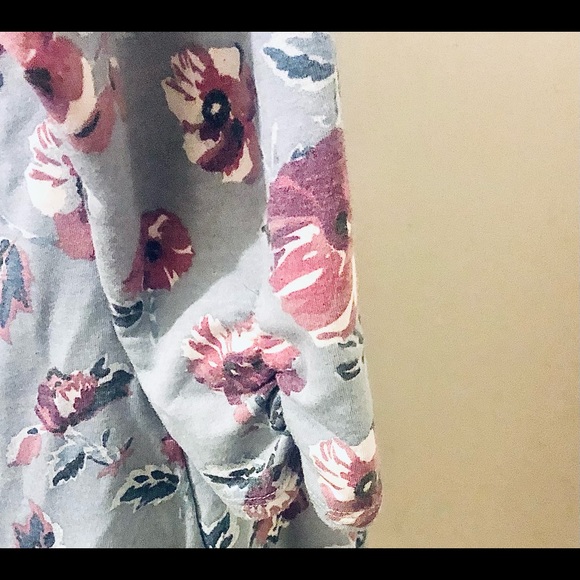 Light blue and floral A-Line Dress - Picture 3 of 4